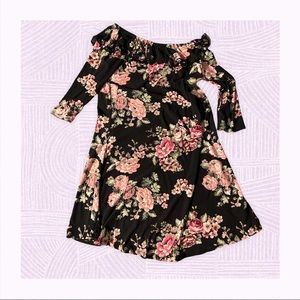 Black with beautiful floral prints